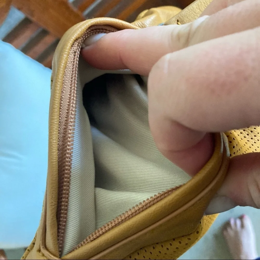 Lucky Brand | Ebon Vachetta Perforated Hobo Purse - Picture 11 of 16